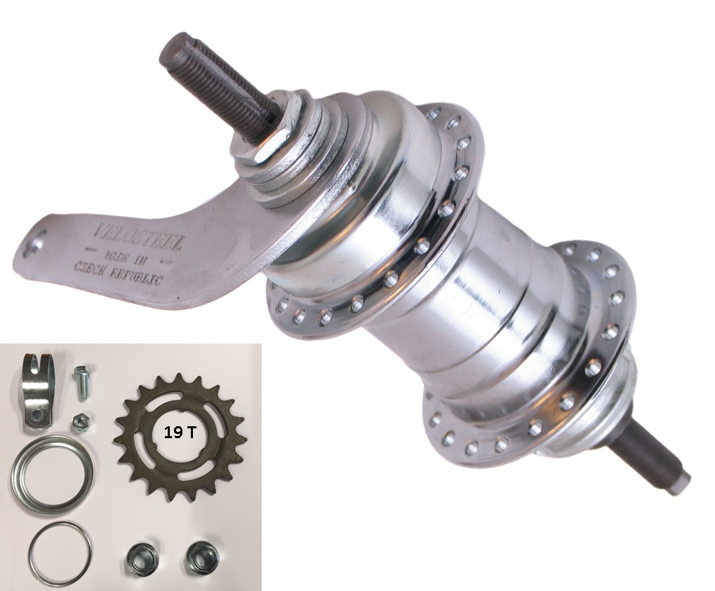 Brake hub Favorit 36 ​​holes complete - silver