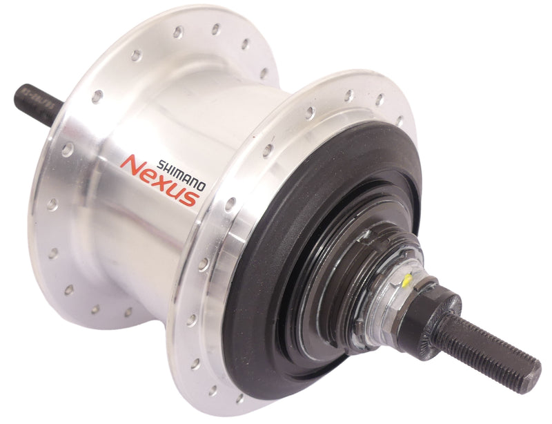 Load image into Gallery viewer, Shimano Versnellingsnaaf Nexus 7 SG-C3001 schijfrem 36 gaats zilver
