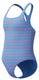 Speedo print medalist 1 piece meisjes sportbadpak - badpak meisjes met stretch - zwempak meisjes met print - sportbadpak meisjes met medalist-rug - blauw roze - 116