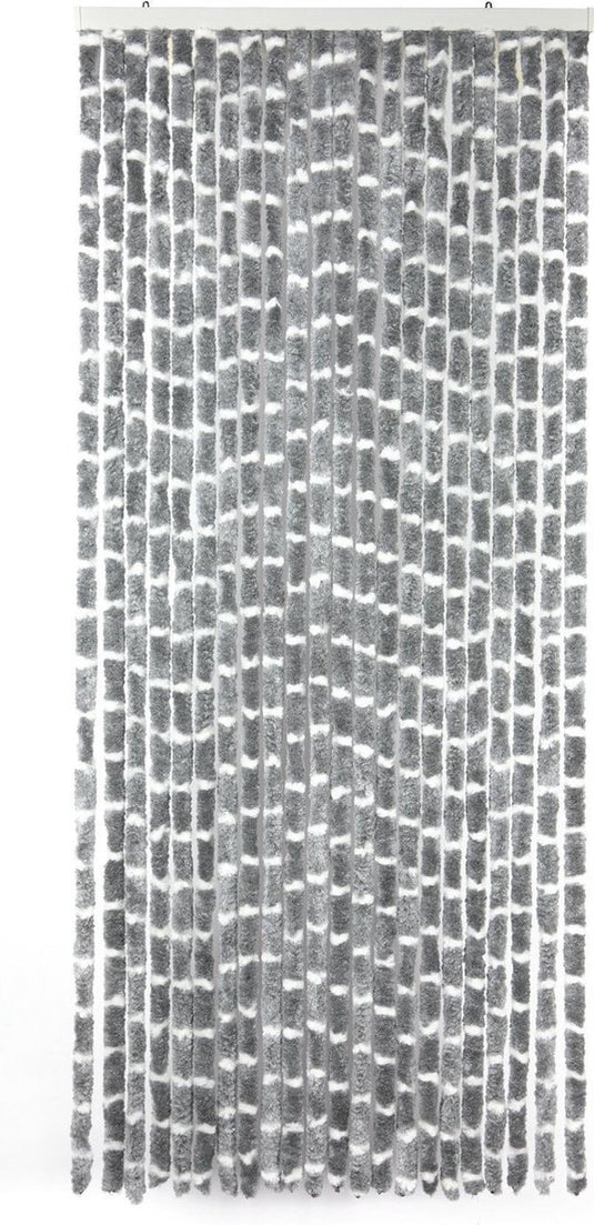 Arisol vliegengordijn - 'kattenstaart' - 220x90 cm - grijs wit melange