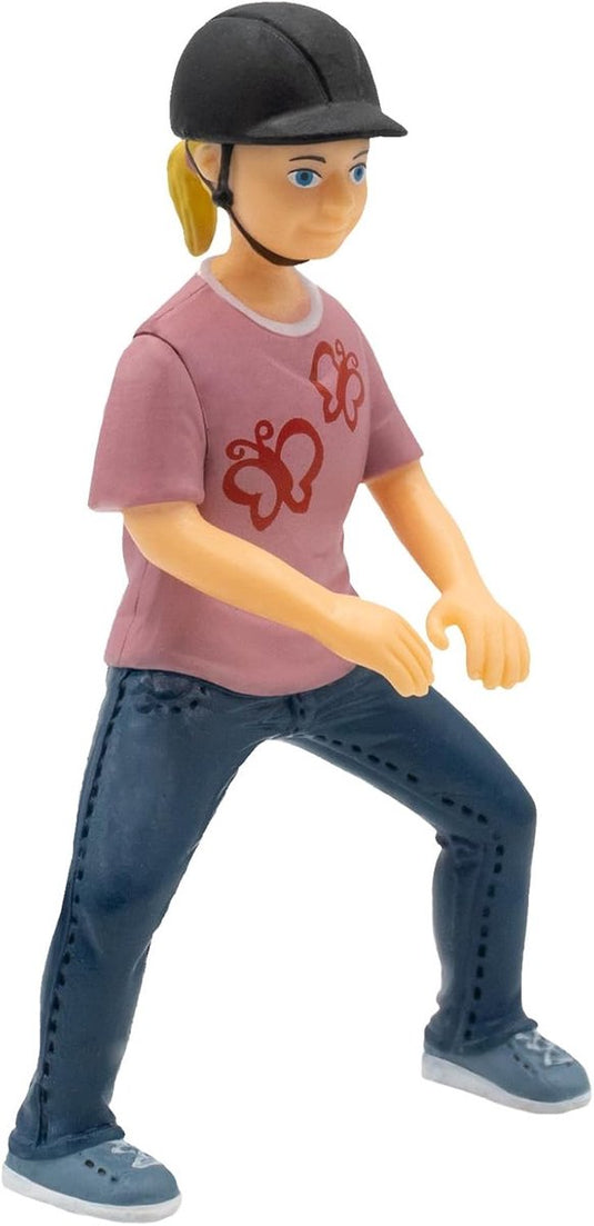 Bullyland 62643 – speelfiguur paardrijdster emily – ca. 8,3cm – levensecht en detailrijk vormgegeven – ideaal als educatief speelfiguur, decoratie of klein cadeautje voor kinderen vanaf 3 jaar