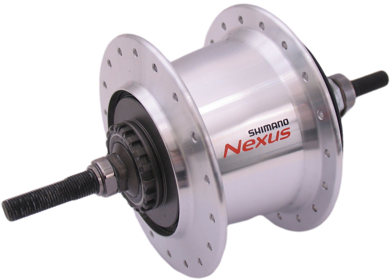 Afbeelding laden in galerijviewer, Shimano versnellingsnaaf 7 speed nexus 7 sg-c3001 voor rollerbrakes velgrem 36 gaats - zilver
