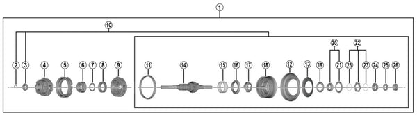 internal Nexus 182 mm roller brake SG-C3001-7R