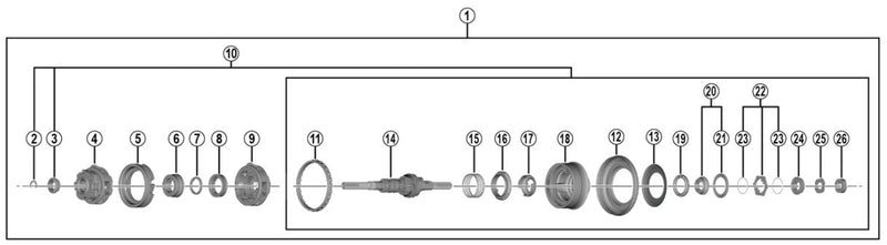 Load image into Gallery viewer, Shimano nexus 7 binnenwerk rollerbrake y3et98010
