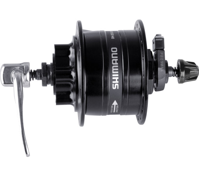 Load image into Gallery viewer, Shimano dynamonaaf 32 gaats hd-3d32 3 watt - voor 6-bouts remschijf - snelspanner - zwart
