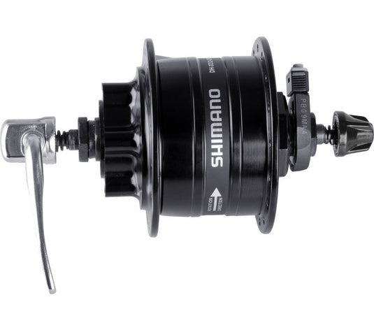 Shimano dynamonaaf 32 gaats hd-3d32 3 watt - voor 6-bouts remschijf - snelspanner - zwart