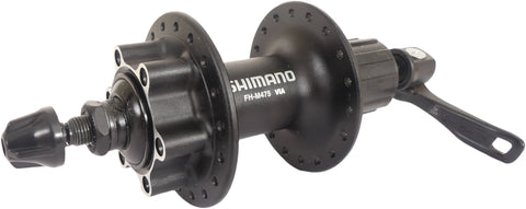 Achternaaf 8 9 10 speed Shimano FH-M475 - 36 gaats - 6 bouts met remschijf bevestiging - zwart