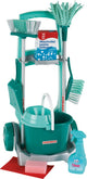 Klein toys leifheit speelgoed schoonmaaktrolley - incl. schoonmaak accessoires - turquoise