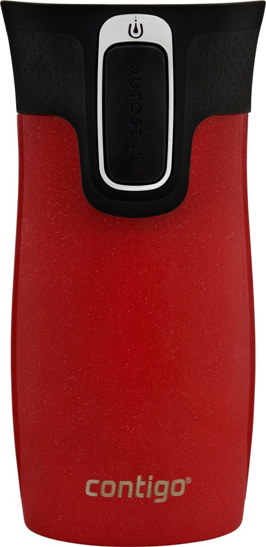 Contigo west loop mini autoseal thermosbeker goji berry - roestvrijstalen isoleerbeker, koffiebeker-to-go, bpa-vrij, lekvrije beker-to-go met easy-clean-deksel, houdt tot 6 uur warm, 300 ml