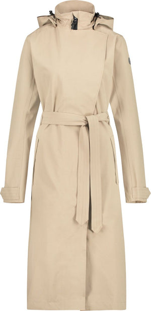 Agu lange regenjas - trench coat dames - regenjas dames - urban regenjas dames lang model - beige - xxl