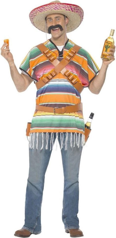 Smiffys - tequila shooter guy kostuum - multicolours groen
