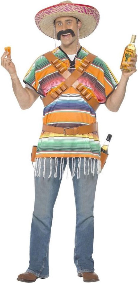 Smiffys - tequila shooter guy kostuum - multicolours groen