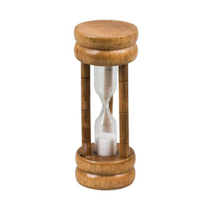 Metaltex zandloper 3 minuten donker hout