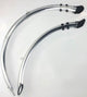 Spatbordset 28 46mm zilver