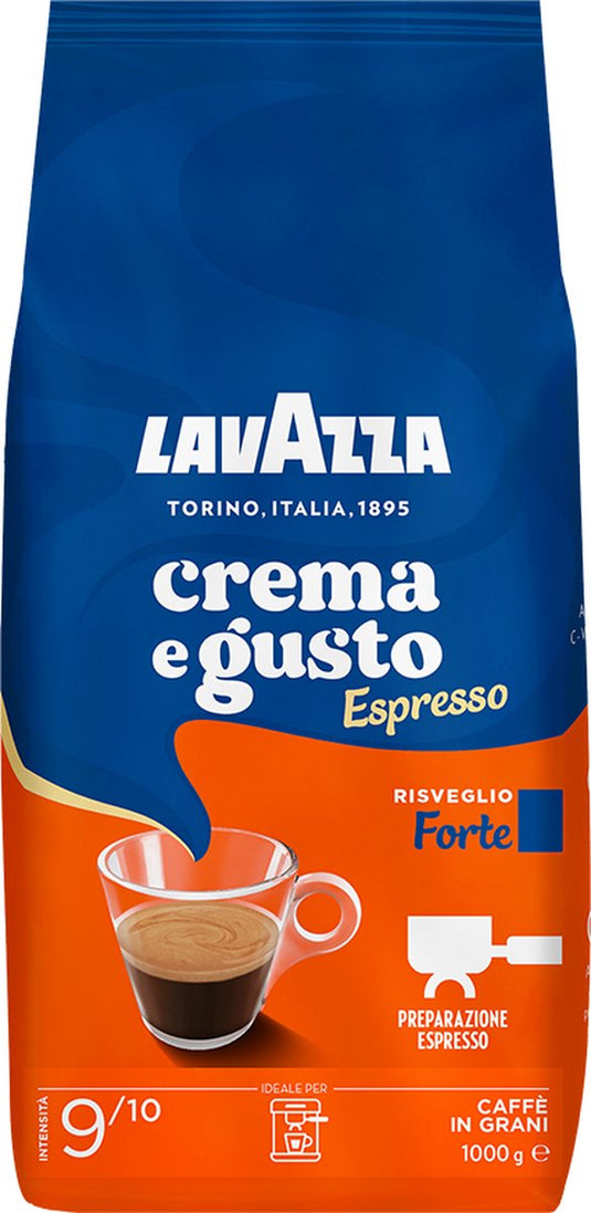 Lavazza crema e gusto forte koffiebonen - koffie blend van robusta en arabica bonen - intensiteit 9 10 - 1 kg