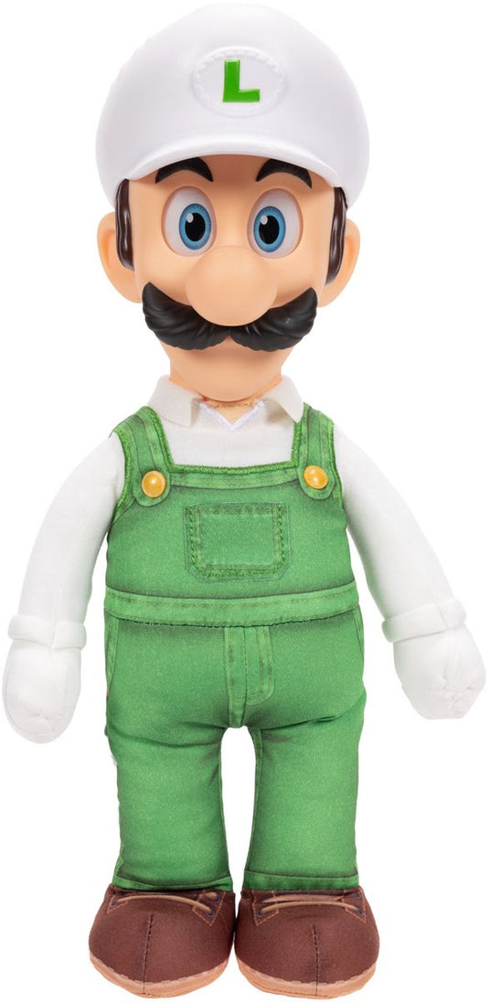 Jakks super mario galaxy film – 38 cm beweegbare fire luigi pluche figuur