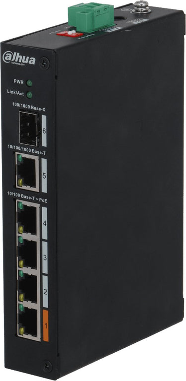 Dahua pfs3106-4et-60-v2 802.3af at power over ethernet switch met 4 poorten