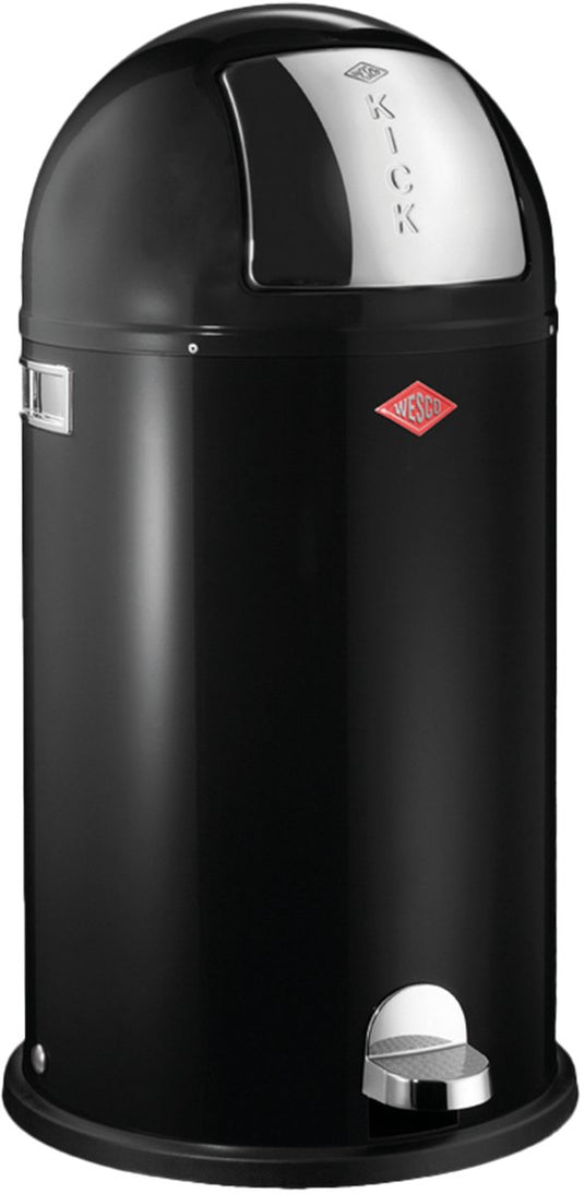 Wesco kickboy prullenbak | pedaalemmer | 40 liter | metaal - zwart | afvalbak - made in germany