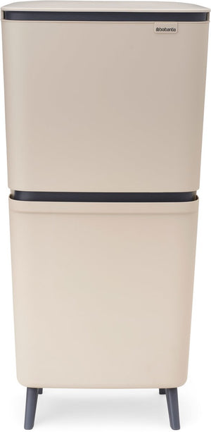Brabantia sortup hi prullenbak 25 + 10 + 10 liter - afvalscheiding - soft beige