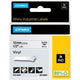Dymo tape gekleurd vinyl rhino 12mmx5,5m zwart wit