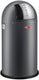 Wesco pushboy prullenbak | 50 liter | metaal - mat grafiet | vuilnisbak - made in germany