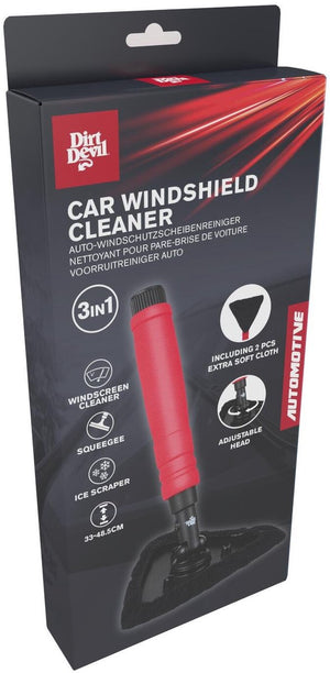 Dirt devil techtronic cordless - auto ijskrabber - glas- en ruitenreiniger - 3 in 1 - zwart rood