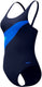 Speedo hyperboom butterfly back dames sportbadpak - kleurvast badpak dames - chloorbestendig zwempak dames - sportbadpak dames met vlinderrug - marine navy - 42