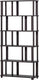 Woood riss boekenkast - eikenhout - mystic brown - 186x90x30