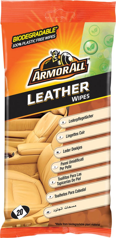 Armor all reinigingsdoekjes bio leer 20 stuks