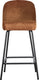 Woood vogue barstoel 65 cm - recycle leer - cognac - 89x50x55