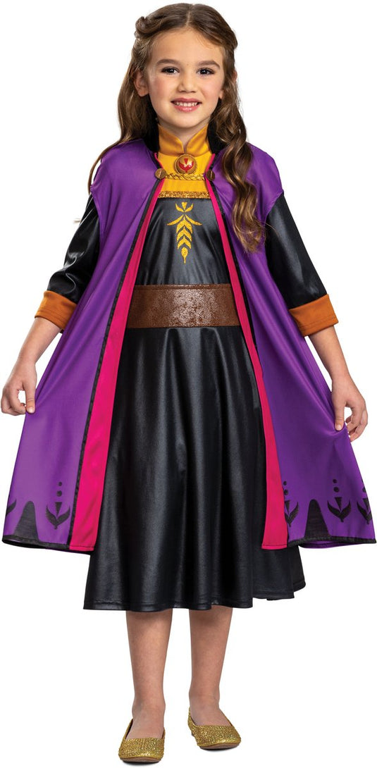 Disguise disney - frozen 2, anna op reis classic , maat s (5 - 6 jaar), meisjes