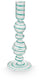 Pip studio - kandelaar - woonaccessoires - licht blauwe kaarsenhouder - glas swirl - 22cm