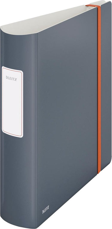 Leitz 180° active cosy pp ordner met rugetiket - 2-rings a4 - rugbreedte van 82mm - fluweel grijs
