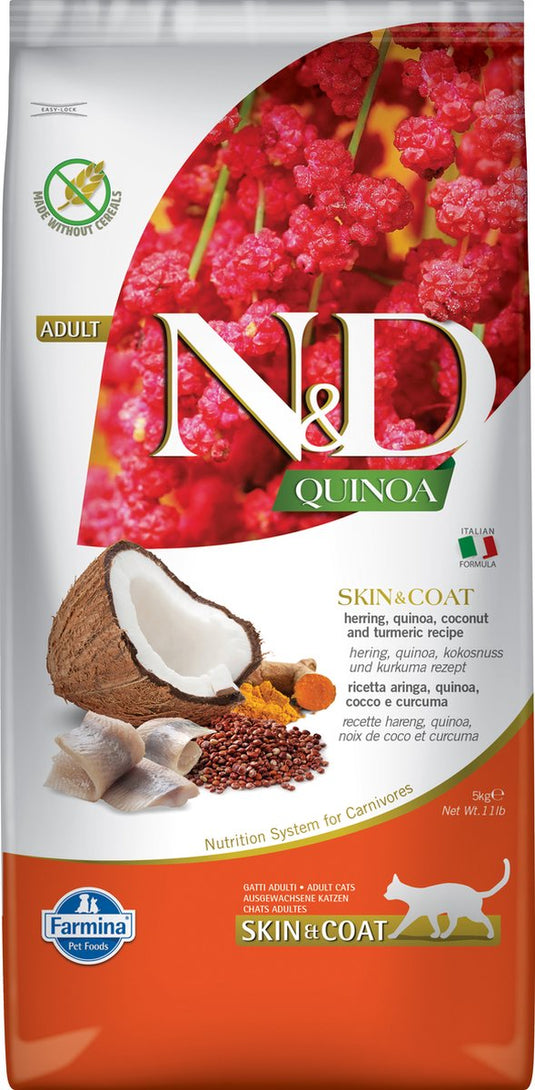N d farmina quinoa - adult kat - skin coat - 5kg