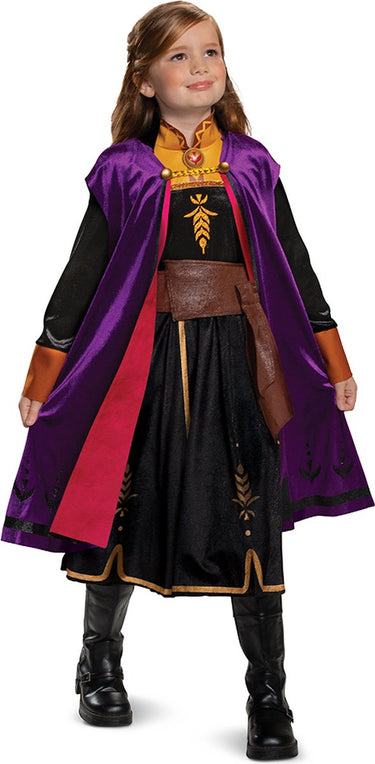 Disguise disney - frozen 2, anna op reis deluxe , maat xs (3t-4t jaar), meisjes