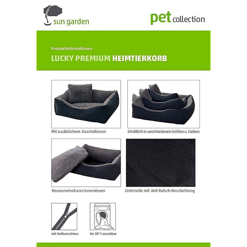 Load image into Gallery viewer, Sun garden luxe hondenmand lucky + kussen 59x67x20 cm bruin beige
