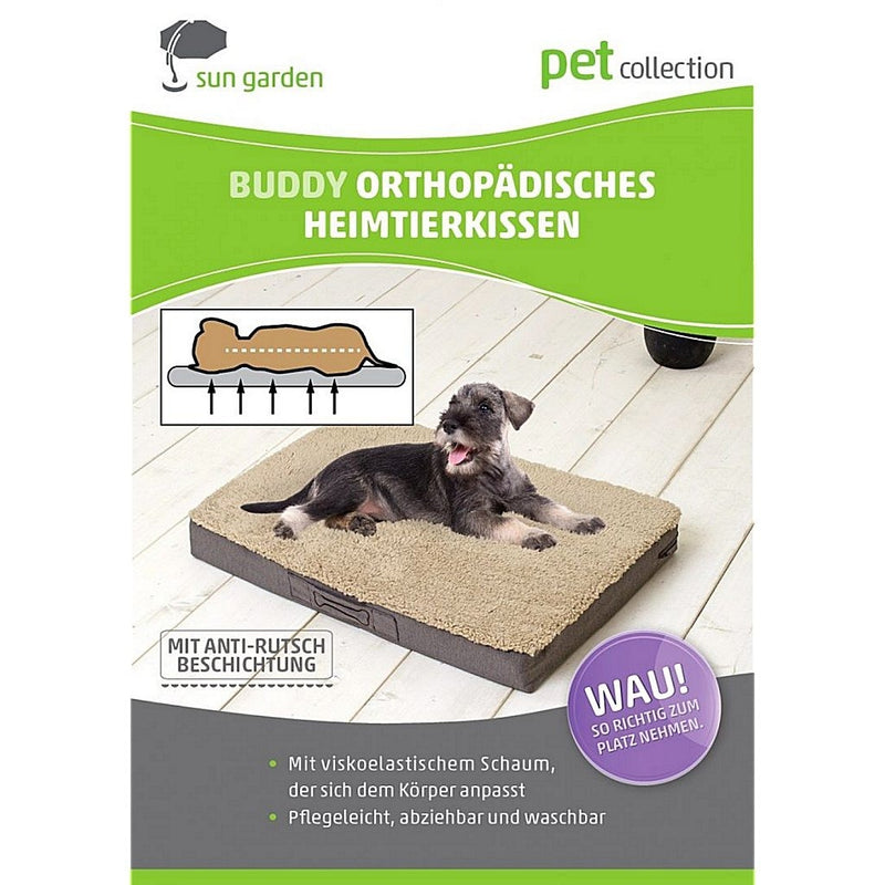 Load image into Gallery viewer, Sun garden buddy orthopedisch hondenkussen 72x50x8cm beige gemeleerd
