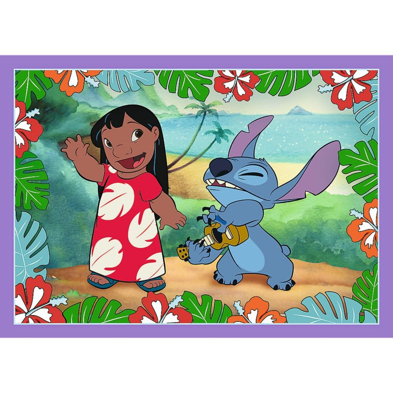 Load image into Gallery viewer, Trefl disney stitch 4in1 puzzel 35-70 stukjes
