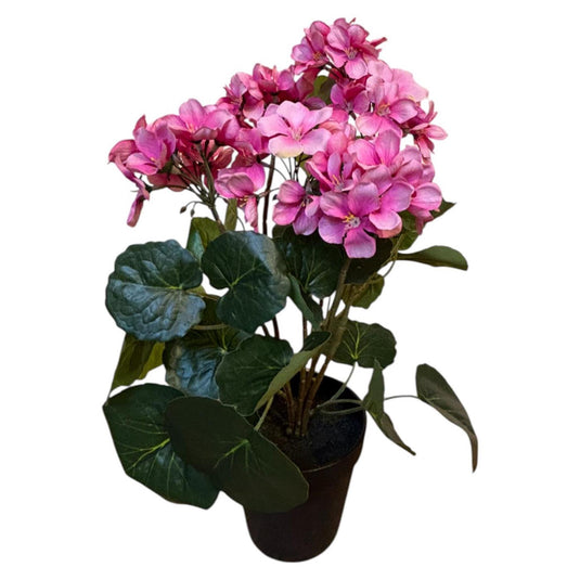 Mansion atmosphere kunstplant pelargonium roze 42cm