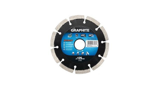 Graphite diamantschijf 125x22x8,0x2,2mm segment gelaserd mpa en13236