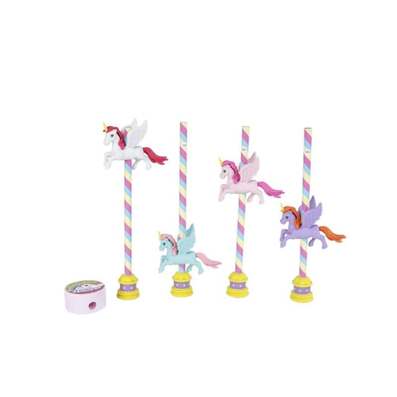 Load image into Gallery viewer, Unicorn potlodenset 5-delig met slijper
