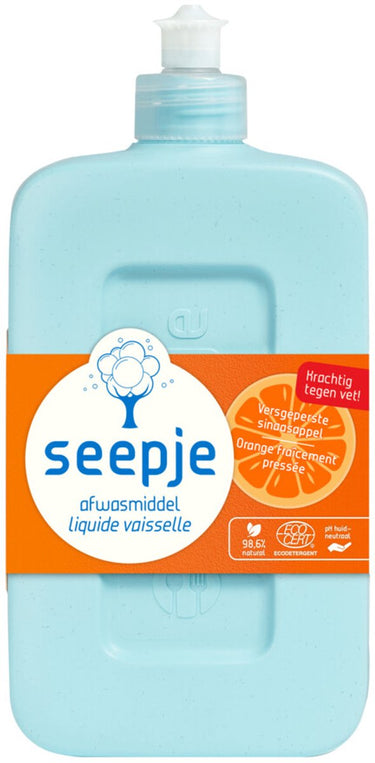 Seepje afwasmiddel versgeperste sinaasappel geur - 8 x 500 ml - voordeelverpakking