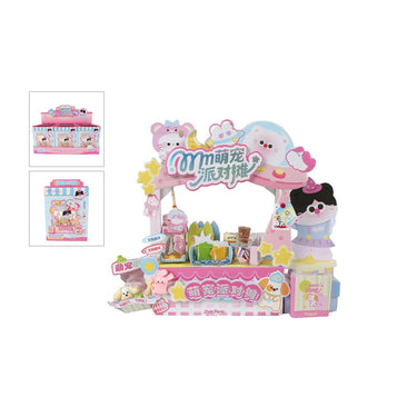 Kawaii knutselkraampje dierenfeest roze 15,5cm