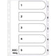 Tabbladen mylar office depot karton a4 170g wit 1-5 11 gaten