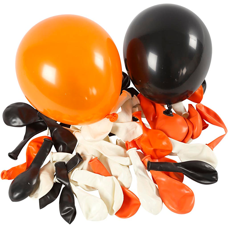 Afbeelding laden in galerijviewer, Https: www.cchobby.nl ballonnen-rond-d-23-26-cm-zwart-oranje-wit-100-stuk-1-doos
