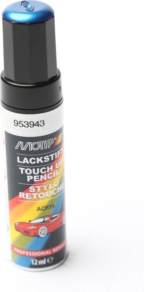 Afbeelding laden in galerijviewer, Motip 953943 - auto lakstift - blauw metallic - 12 ml

