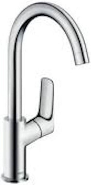 Hansgrohe logis - wastafelmengkraan - ééngreeps bediening - zonder waste - 210mm - draaibare uitloop - chroom
