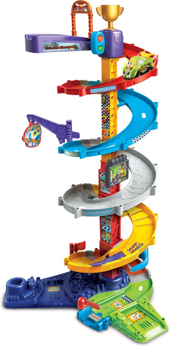 Load image into Gallery viewer, Vtech toet toet auto's tornado stuntpark - race toren autobaan met sam stuntauto - moedigt rollenspellen aan - cadeau - 1 tot 5 jaar
