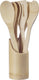 Westmark keukengerei set – keukengerei set bestaande uit pollepel, saladelepel, spatel en tang, bestek incl. bakje – bamboe, 6 stuks.