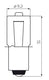Halogeenlamp PX13.5S 6 Volt - 3 Watt met kraag